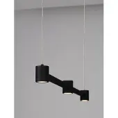 Lyora Suspension design Puize 3 lumières noir