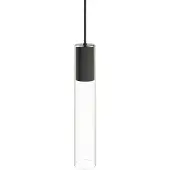 Licht-Erlebnisse Lustre CYLINDER noir 1xGU10x10W, verre, dimensions : 128 x 6,5 x 6,5 cm, IP20, Nowodvorski Lighting