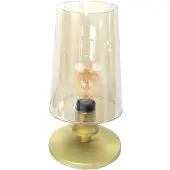 Steinhauer Lampe de table Ancilla 3103ME en laiton, douille E27, allumage/extinction par effleurement - Design classique de - Fabriquée en métal, verre et composants électroniques - Cordon de 180 cm -