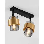 Lyora Plafonnier Sianna 2 lumières noir avec or