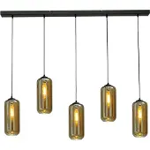 Masterlight Suspension de bureau Quinto 5 avec abat-jour en verre