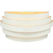 Highlight Applique murale design Scudo blanc avec or 25cm