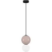 Nova Luce Suspension Noesis Ø 18cm brun moka avec blanc