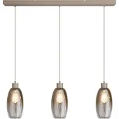 Masterlight Lampe suspendue en verre Olive 3x Ø 15cm - sable