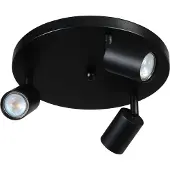 Masterlight Plafonnier noir Bounce avec des spots