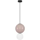 Nova Luce Suspension Noesis Ø 25cm brun moka avec blanc