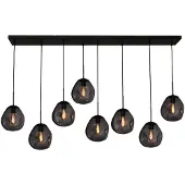 Masterlight Lampe suspendue Lava 8x verre à fumée Ø 24cm