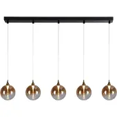 Searchlight Suspension 5 lumières Alchemy Verre ambré
