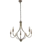 Searchlight Lampe suspendue classique Lodge Argent 5 lumières