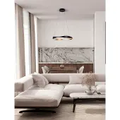 Lyora Suspension design Dobi Ø 60cm noir avec or