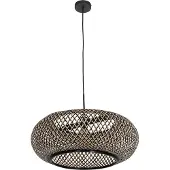 Steinhauer Lampe suspendue en rotin noir Sparkled Ø60cm