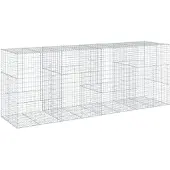 vidaXL Gabion avec couvercle 400x100x150 cm Fer galvanisé