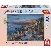 Schmidt Spiele Puzzle Coucher de soleil à Santorin - 1000 pièces
