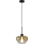 Masterlight Suspension Genua noir avec verre doré Ø 24cm