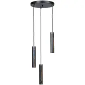 Masterlight Lampe suspendue Run Bronze à canon noir à 3 lumières