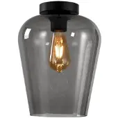 Artdelight Plafonnier Tombo verre fumé Ø 23cm