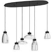 Eglo Lampe de table à manger en verre Sarnarra 128 cm