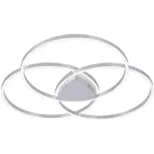 Paul Neuhaus Le plafonnier LED Q-KATE en forme d'anneau avecde la couleur de la lumière est compatible avec les systèmes domotiques.