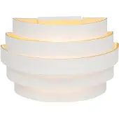 Highlight Applique murale design Scudo blanc avec or 20cm