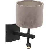 Steinhauer Lampe de chevet en velours Stanger