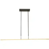 Masterlight Lampe suspendue noire Real 2 130cm avec de l'or