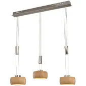 FISCHER&HONSEL GMBH Lampe suspendue 3 lumières Shine-Wood dirigé