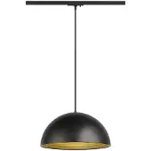 SLV FORCHINI M 40 TRACK, 1 lampe à suspension, E27, longueur de suspension 150cm, adaptateur noir, 1x max. 40W, noir mat / or mat 1008540