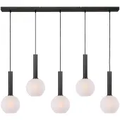 Masterlight Lampe suspendue 5 lumières Bella 2 avec verre blanc