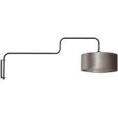 Steinhauer Applique murale Bloeba Noir avec abat-jour gris argenté