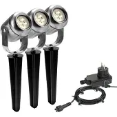 Garden Lights Tache de pointe Jard Ensemble de 3 Orientables