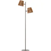 Eth Lampadaire Daan marron avec capuchons en rotin