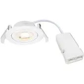 Nordlux 2510300101 Monolo 1-Kit Spot encastrable LED 4,8 W Dimmable Blanc chaud Blanc