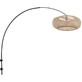 Steinhauer Applique murale arche Sparkled Light noir avec capuche en rotin