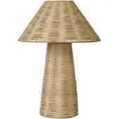 Searchlight Lampe de table en rotin Tulum Marron