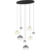 Stars of Light Lampe suspendue Pantoja Ovale noir