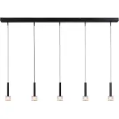 Masterlight Lampe suspendue à 5 lumières Fabro LED - Noir