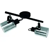 Eglo Lampe de plafond Berregas Noir 2 clairs avec chrome