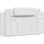 vidaXL Coussin de tête de lit "Viana" blanc 100 cm similicuir