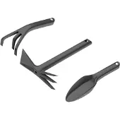 Cellfast Set d'outils de jardinage Basic 3-pièces Set truelle à planter, cultivateur, double houe