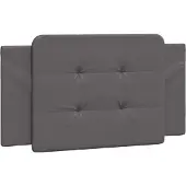 vidaXL Coussin de tête de lit "Zadar" Gris 100 cm Similicuir