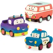 Battat B.TOYS B. Mini Wheee-ls Véhicules à remonter Set 2