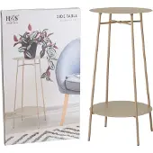 Koopman Table d'appoint haute RENI, Ø 35 x 60 cm, beige