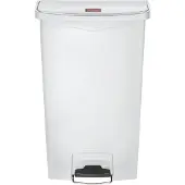Rubbermaid poubelle à pédale Slim Jim 68 litres blanc