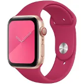 Apple Watch 44mm Siliconen Horlogeband Sport Granaatappel