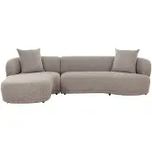 House Nordic Kingston canapé avec 2 coussins, gauche brun.