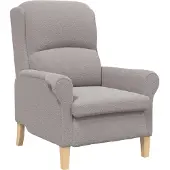 vidaXL fauteuil Gris clair 76 x 94 x 102 cm Tissu Sharpa