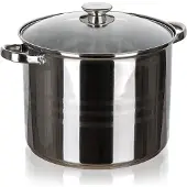 Banquet Marmite en acier inoxydable 28cm avec couvercle en verre 13,5L