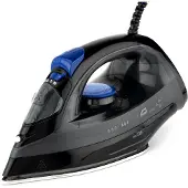 Clatronic Fer à repasser DB 3703 Fer à repasser sec et vapeur Semelle en acier inoxydable 1800 W Noir, gris