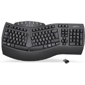 Perixx PERIBOARD-612B DE PERIBOARD-612B DE, Clavier ergonomique, double mode, sans fil/Bluetooth, Windows/Mac, noir