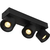 Globo Lampe de plafond élégante Rae Noir à 3 lumières